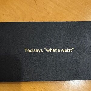 Ted Baker London Black Belt with Gold Accents